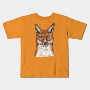 Red fox face Kids T-Shirt